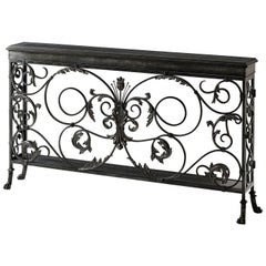 French Iron Console Table