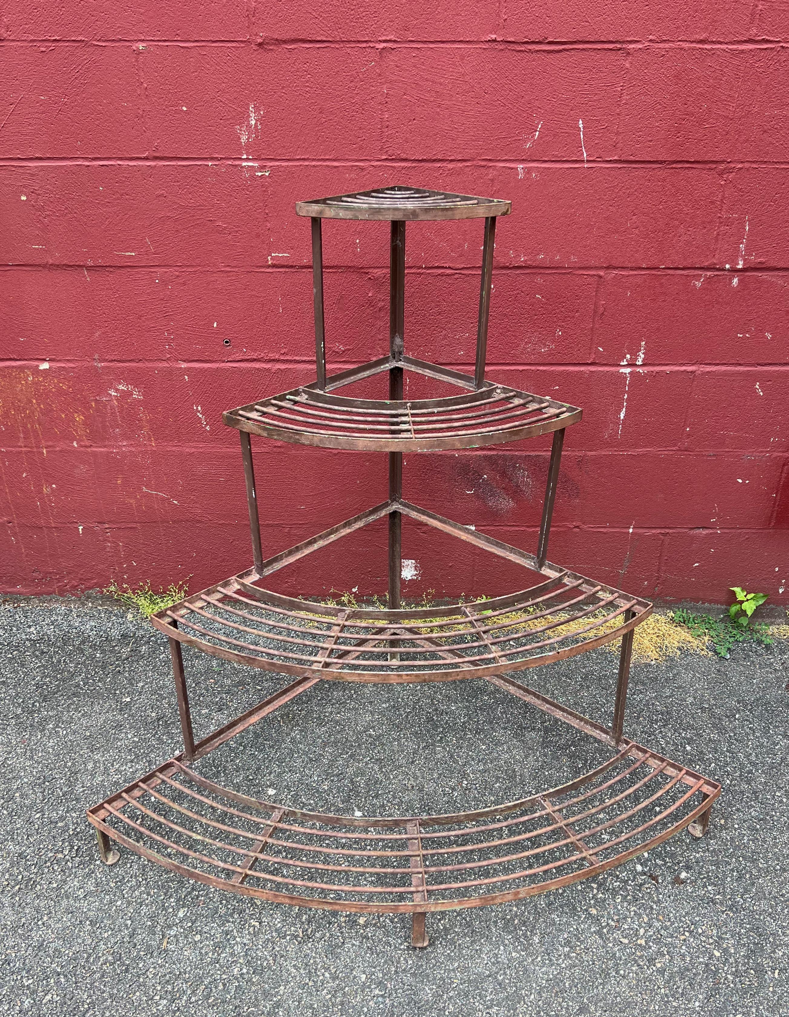 French Iron Corner Florist Plant Stand 5