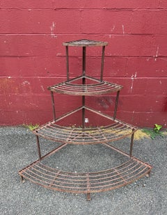 French Iron Corner Florist Plant Stand