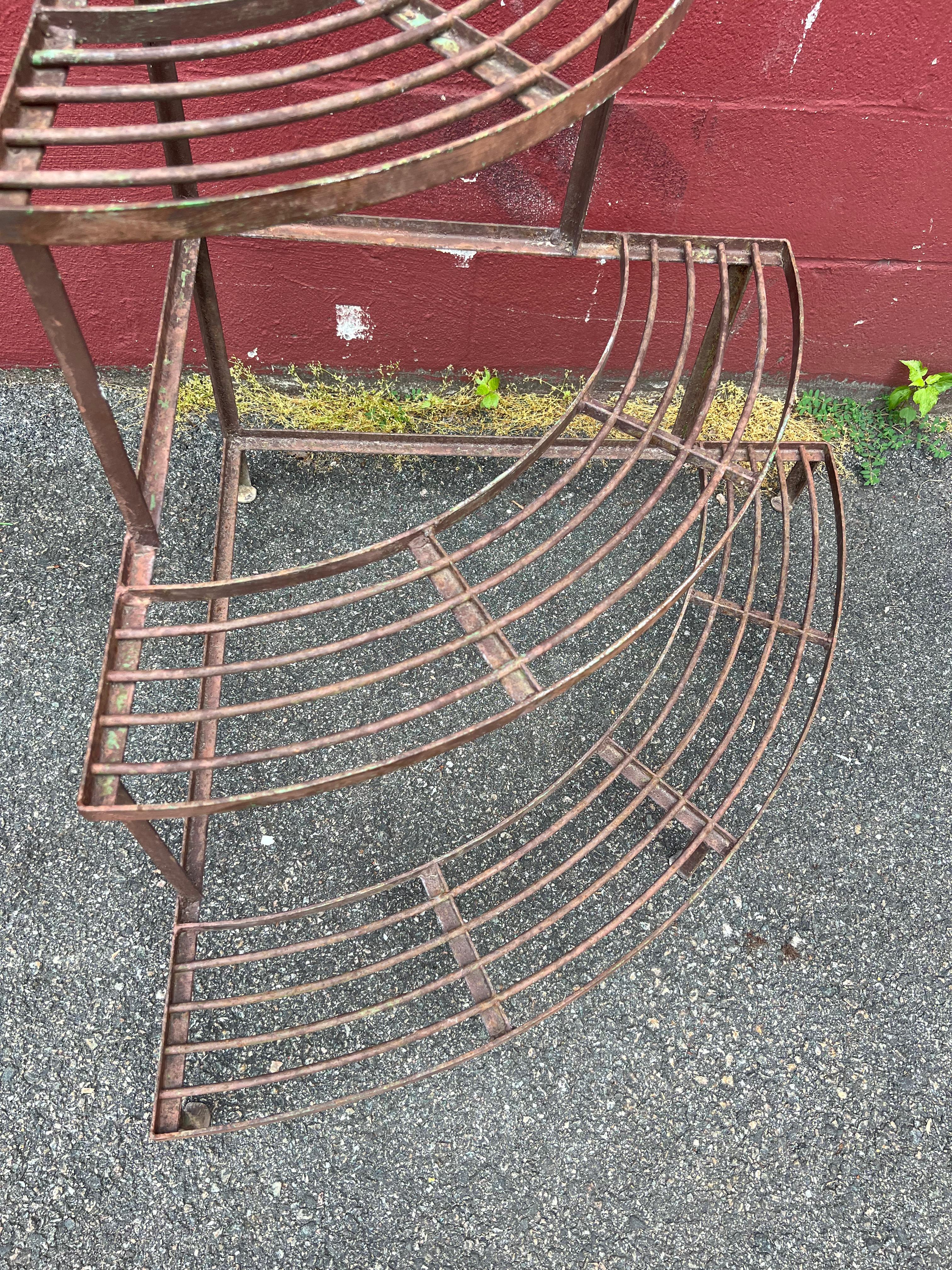 French Iron Corner Florist Plant Stand 2