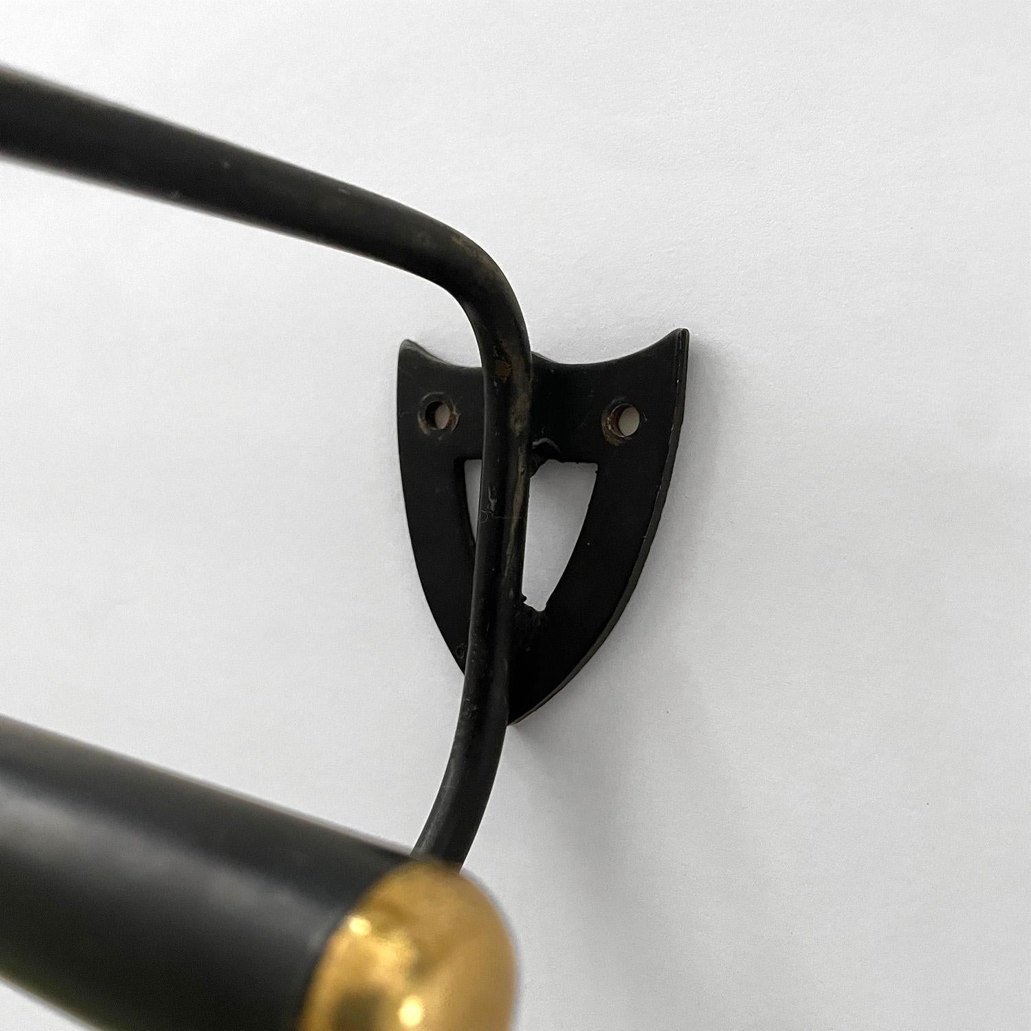 French Iron Double Wall Coat Hooks - 2 available  For Sale 9