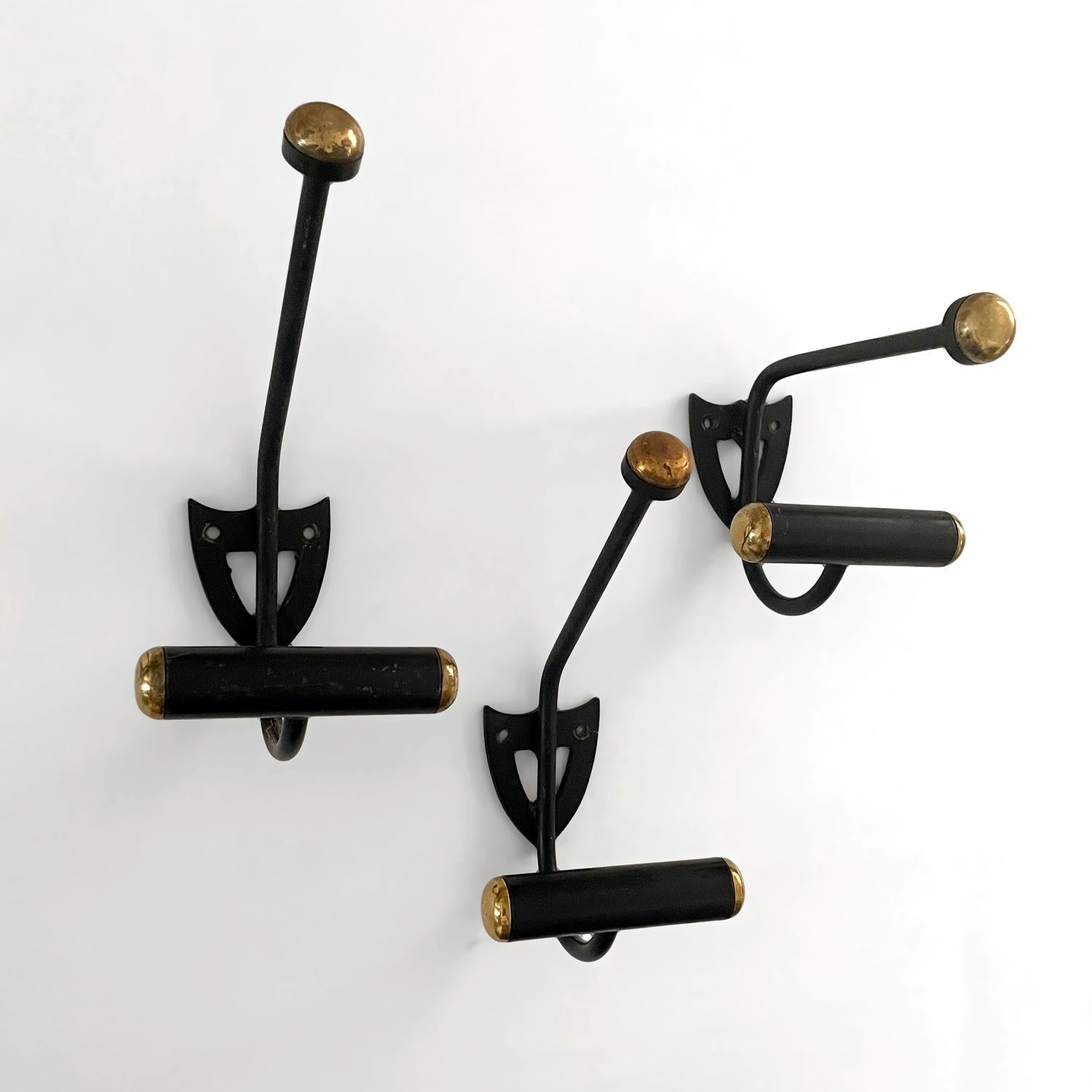 French Iron Double Wall Coat Hooks - 2 available  For Sale 14