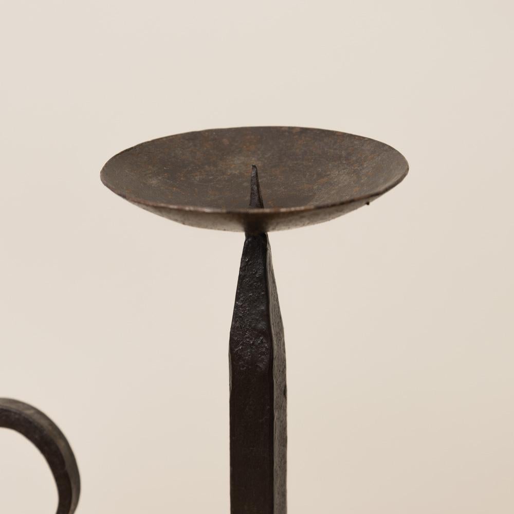 Candelabro de hierro francés de cinco brazos en venta 7