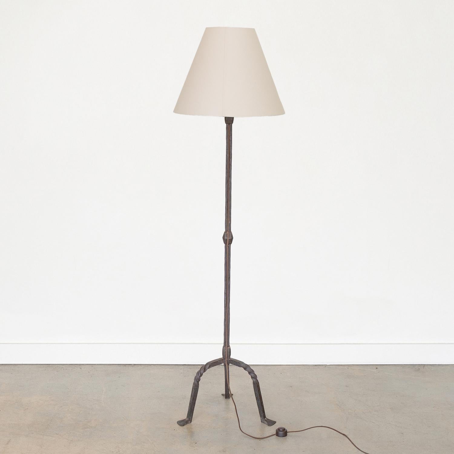 20th Century French Iron Floor Lamp