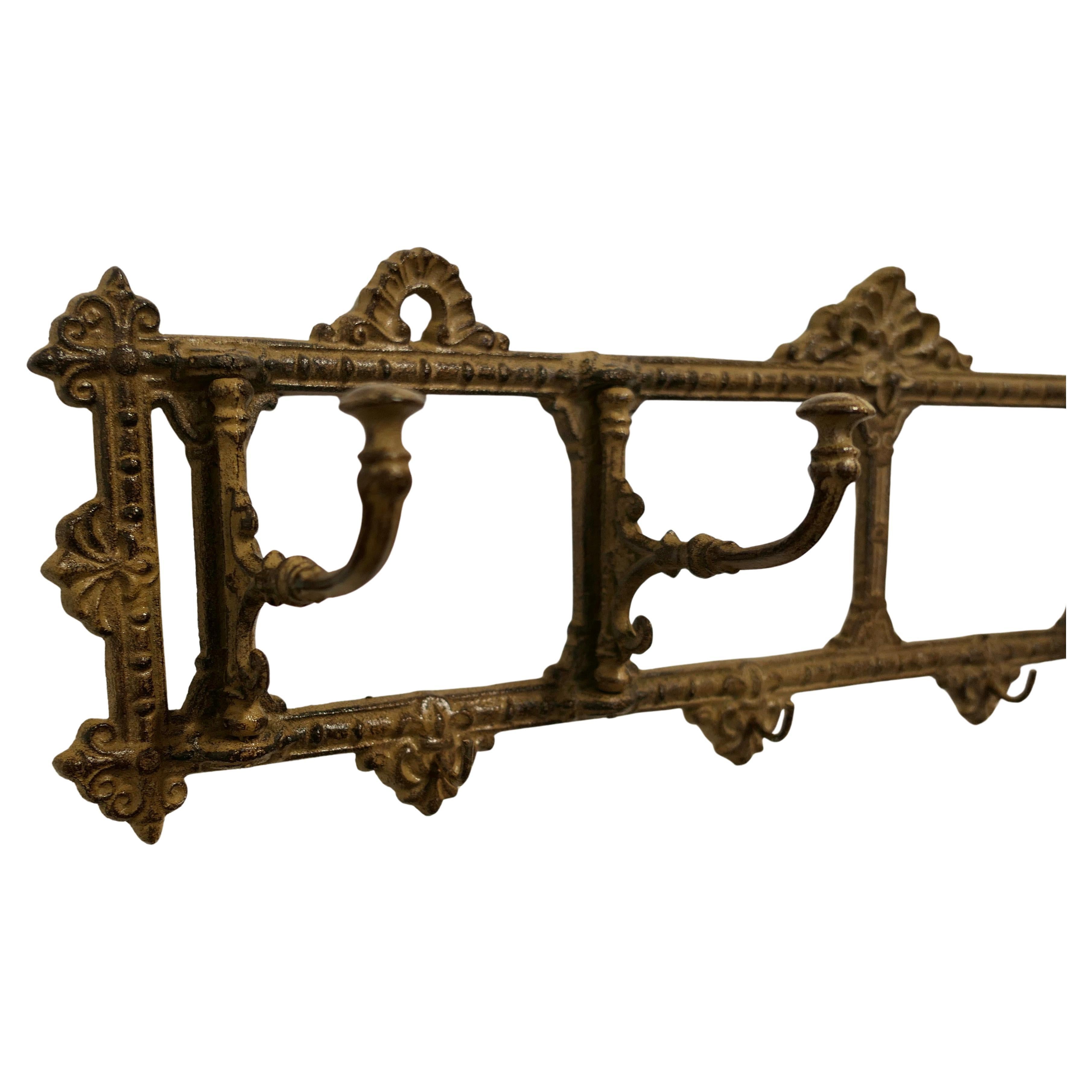 French Iron Folding Coat Hook Rack