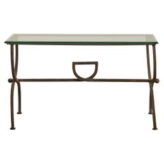 French Iron & Glass Coffee Table
