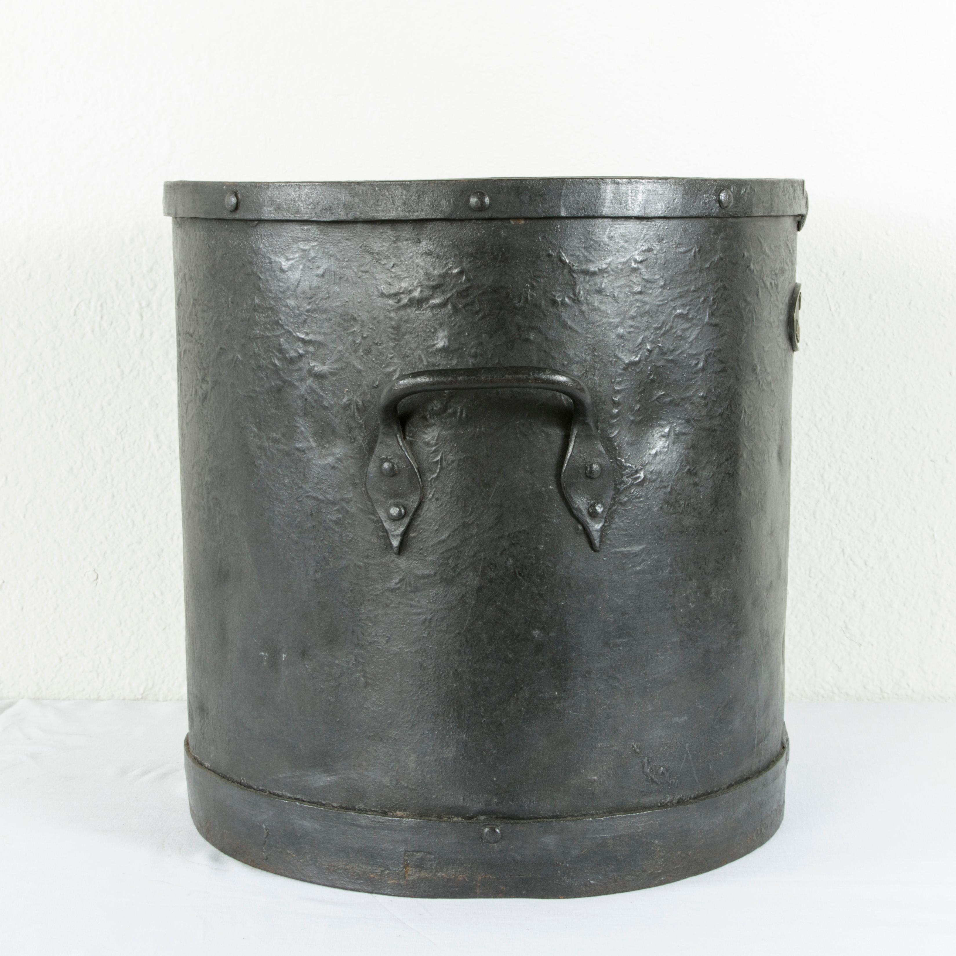 French Iron Grain Measure, Planter, or Cachepot with Handles, circa 1900 3