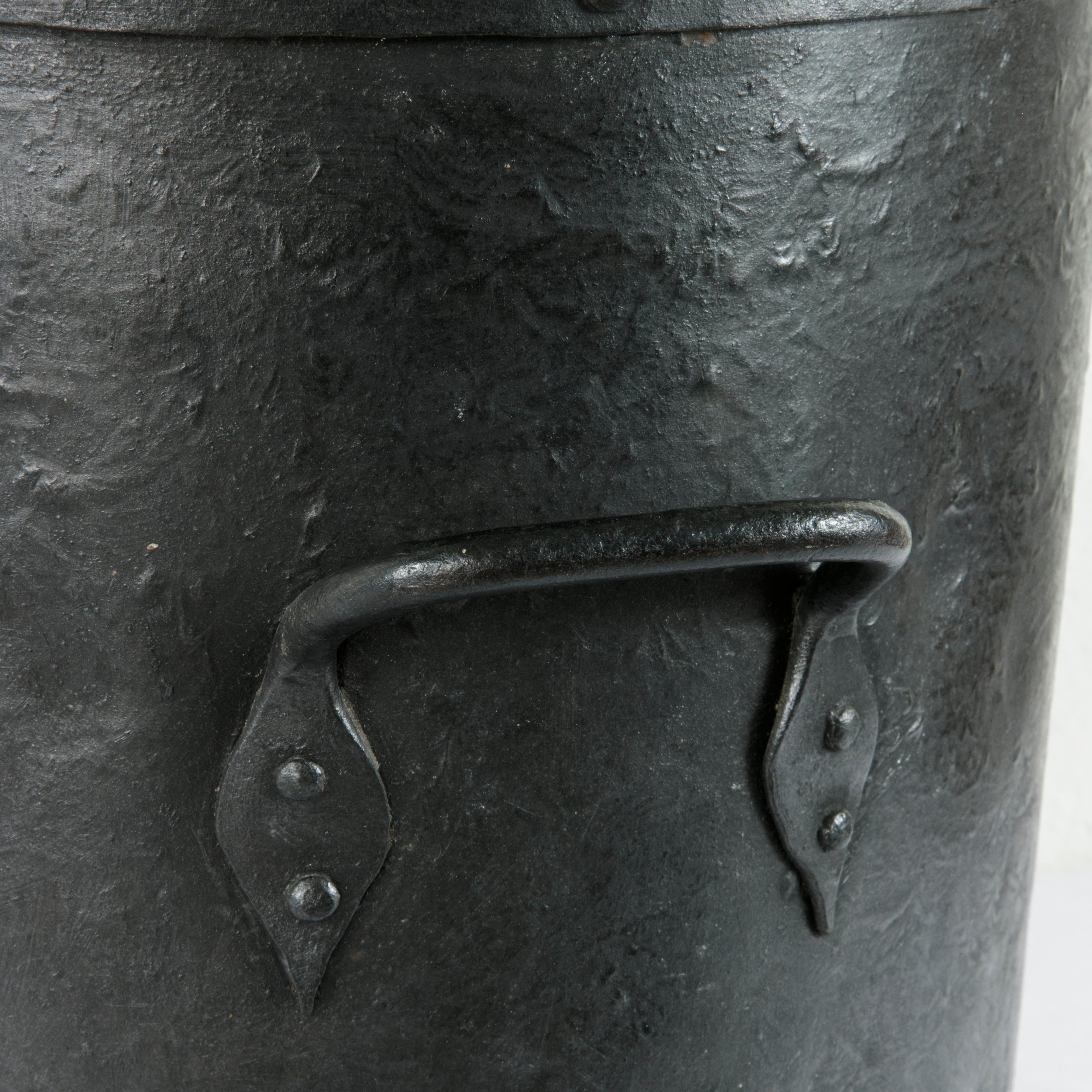 French Iron Grain Measure, Planter, or Cachepot with Handles, circa 1900 4