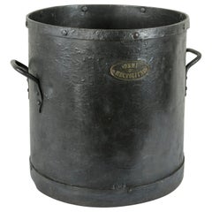French Iron Grain Measure, Planter, or Cachepot with Handles, circa 1900
