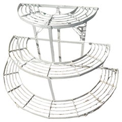 French Iron Half Moon Water Fall Garden or Plant Pot shelf