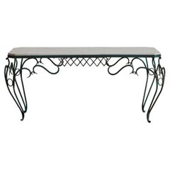 Retro French Iron & Marble Coffee Table