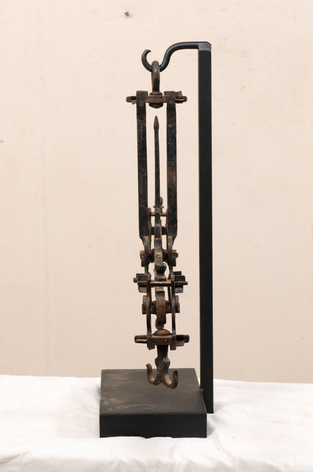 French Iron Mercantile Scale on Custom Stand, a Great Decorative Piece For Sale 6