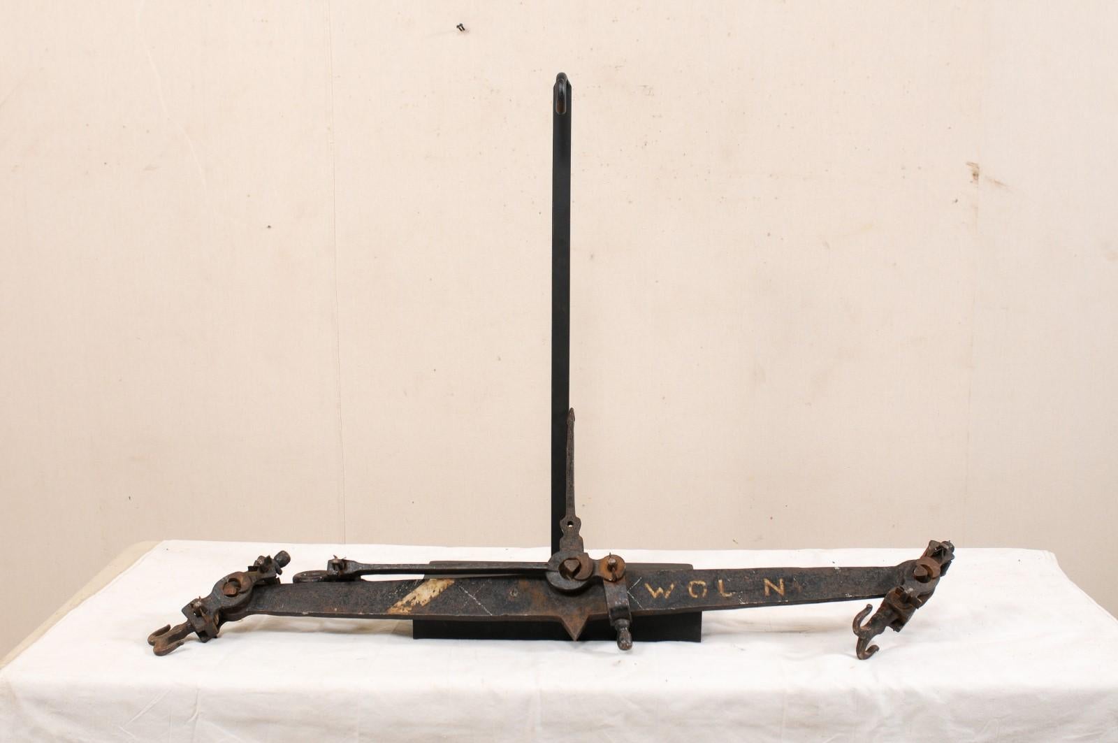French Iron Mercantile Scale on Custom Stand, a Great Decorative Piece For Sale 7