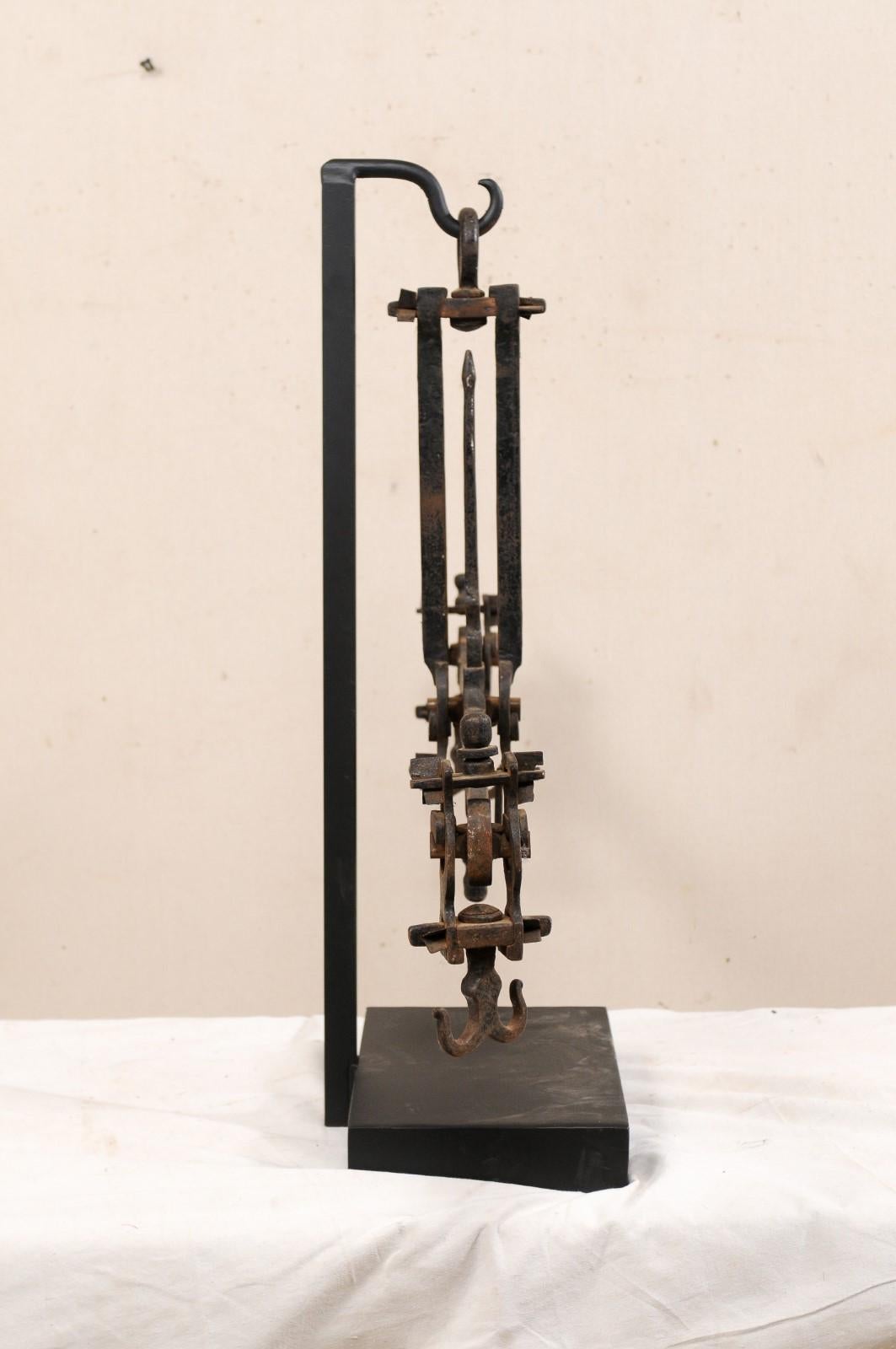 French Iron Mercantile Scale on Custom Stand, a Great Decorative Piece For Sale 2
