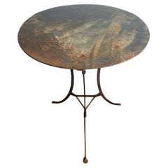 French Iron Nightstand Table mid 20th