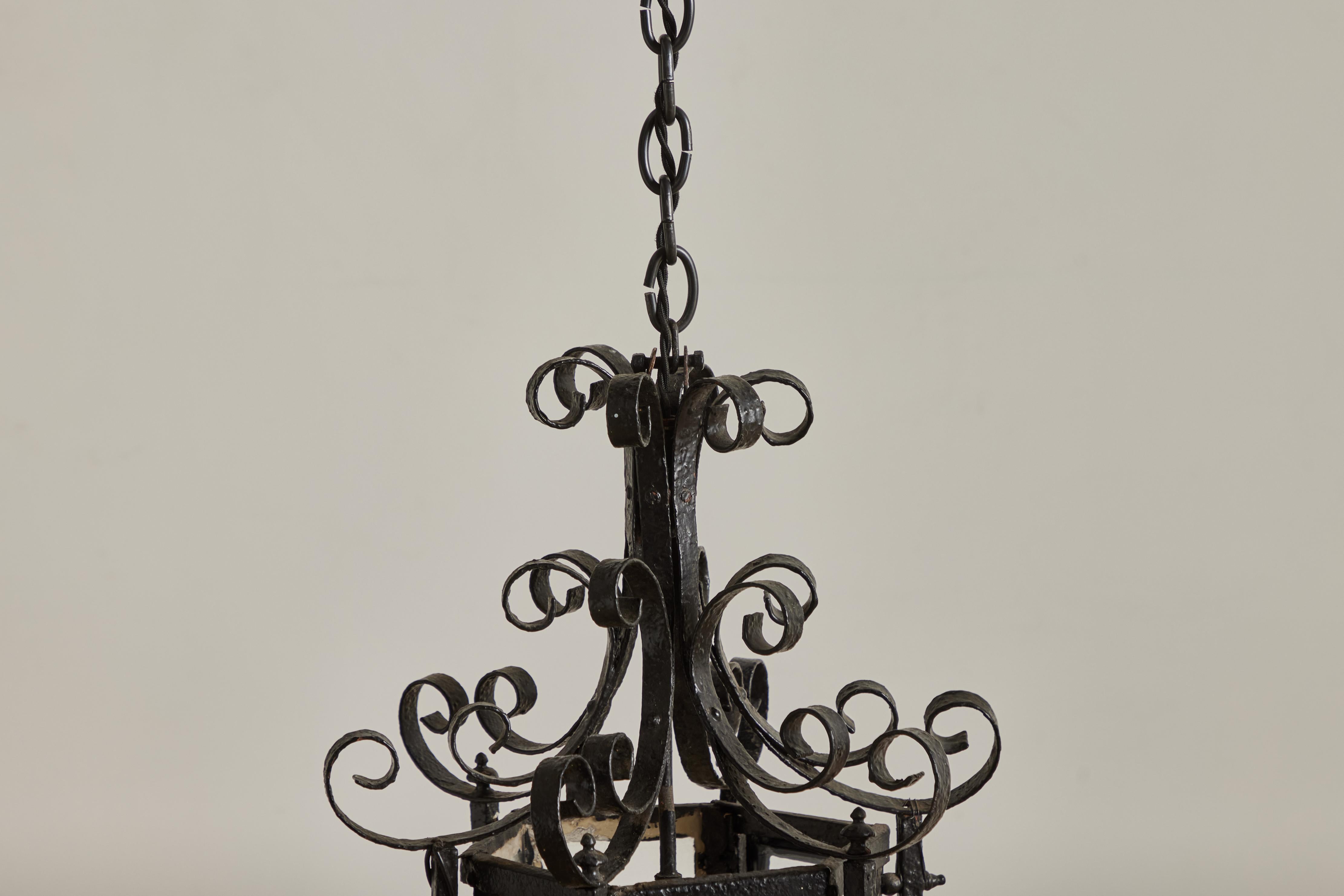 French Iron Pendant In Good Condition For Sale In Los Angeles, CA