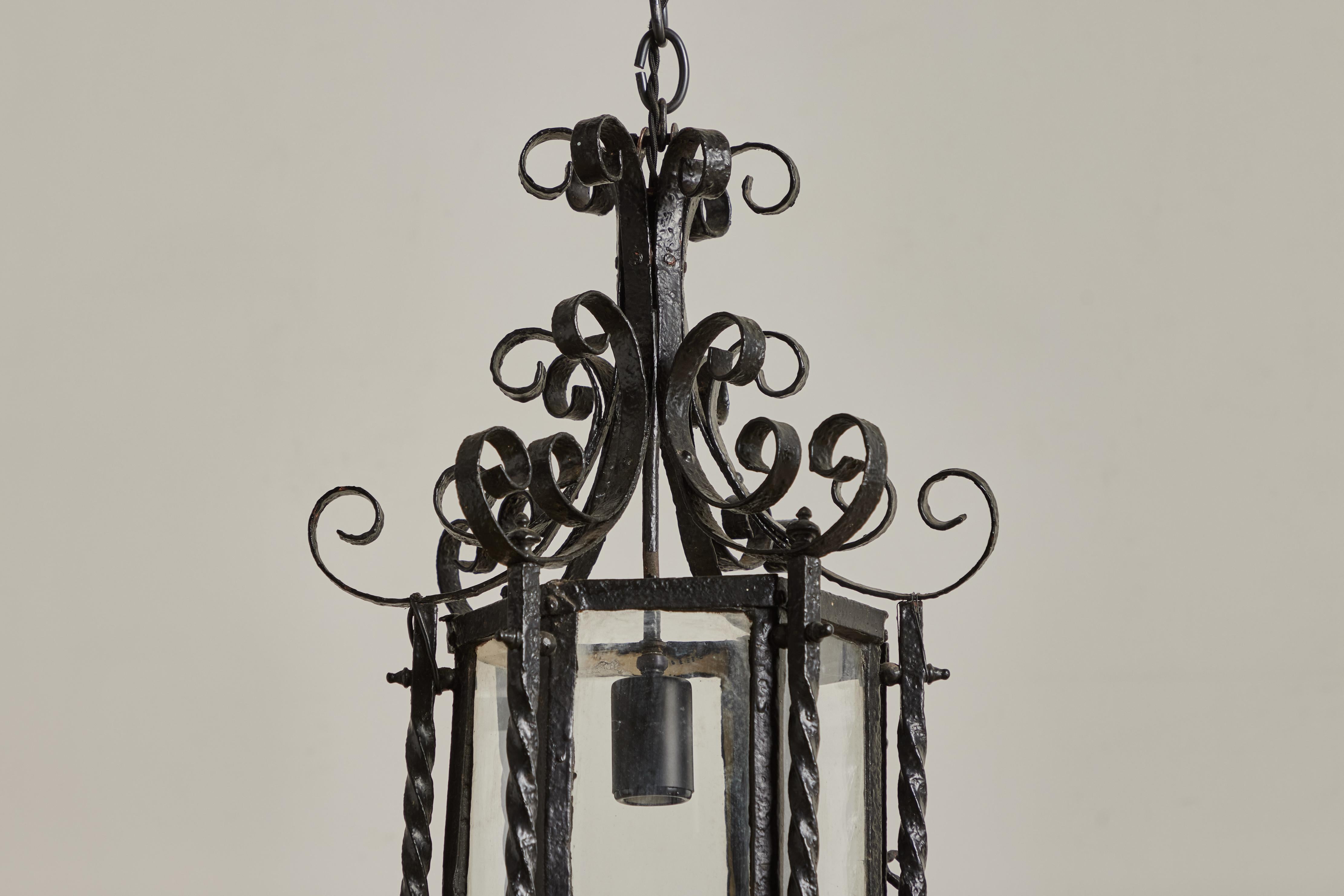 20th Century French Iron Pendant For Sale