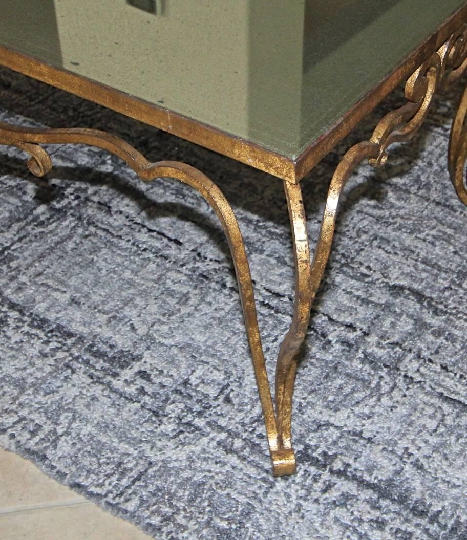 French Iron René Prou Style Cocktail Coffee Table 8