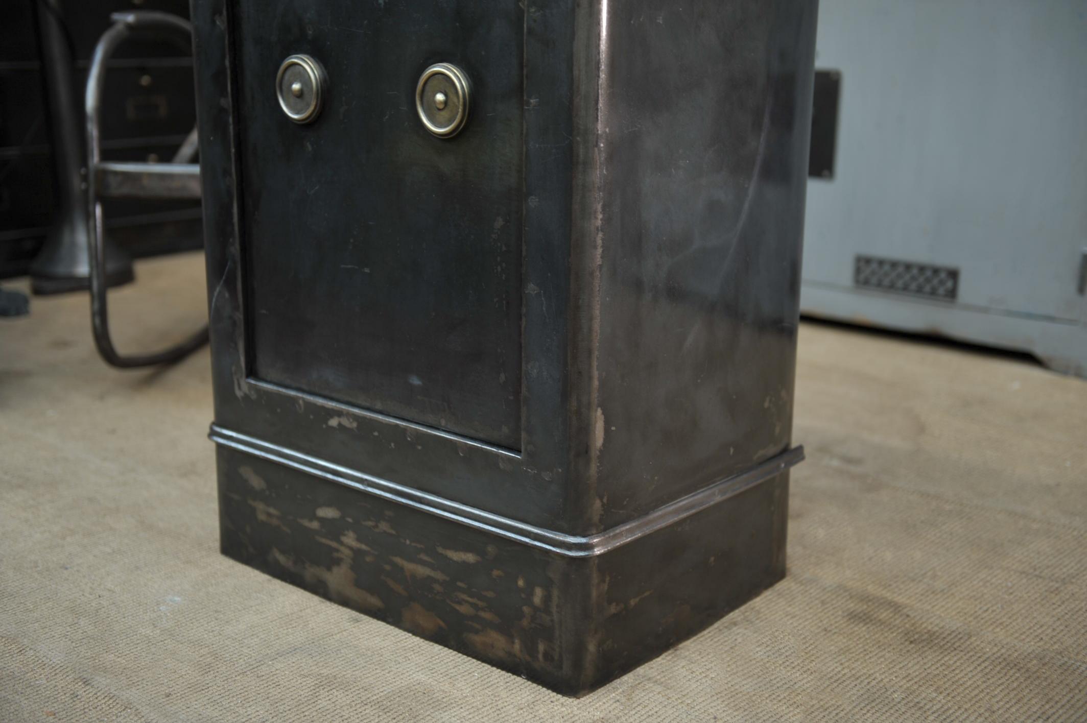 Brass French Iron Safe from Le Vimeu, circa 1920