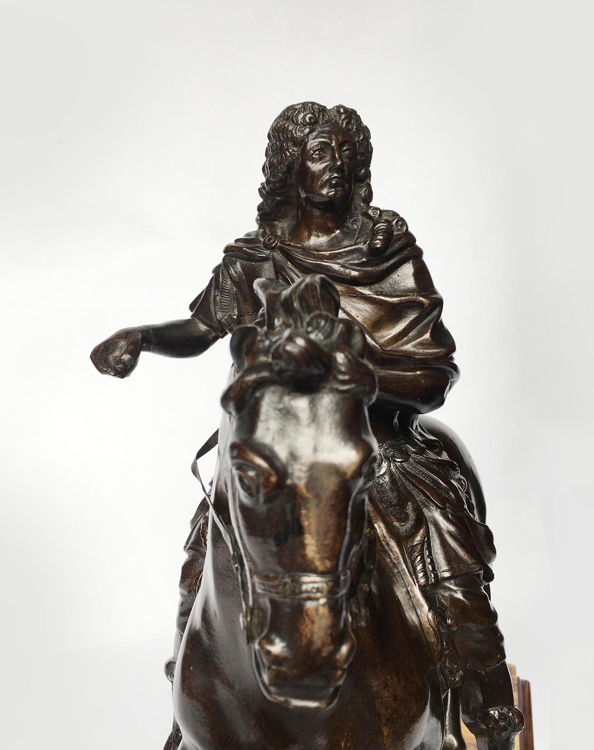 French Iron Sculpture of Louis XIV on Horseback, circa 1880 4