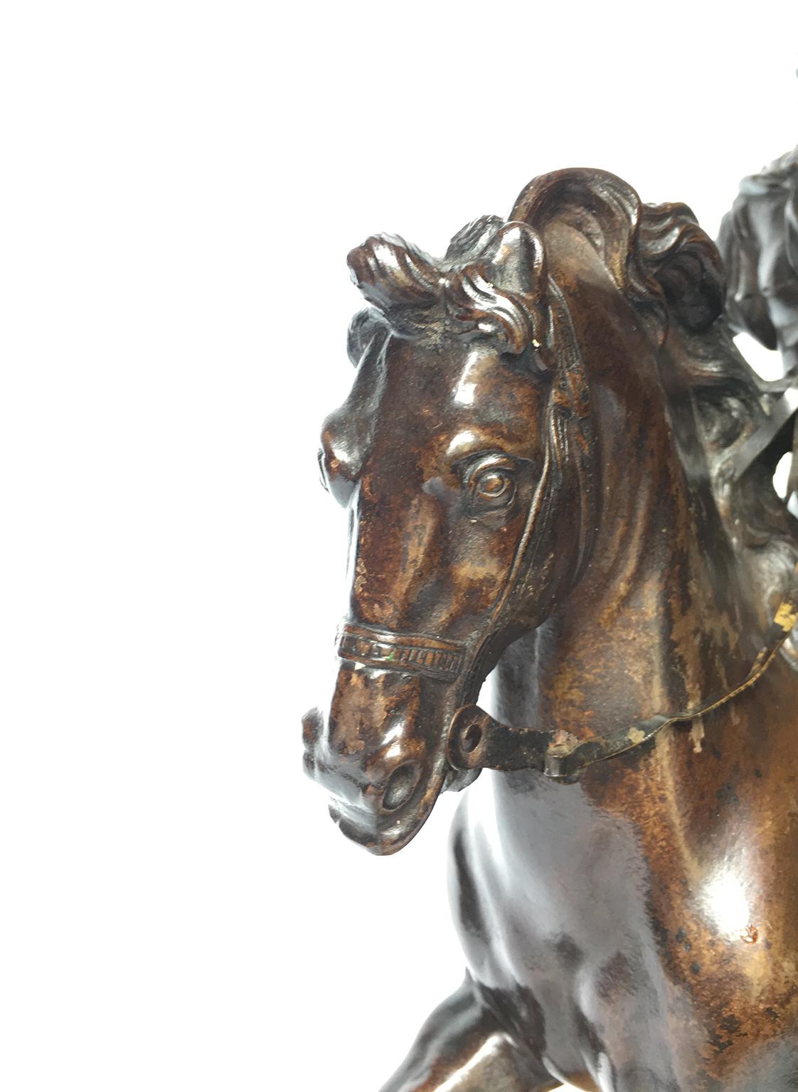French Iron Sculpture of Louis XIV on Horseback, circa 1880 8