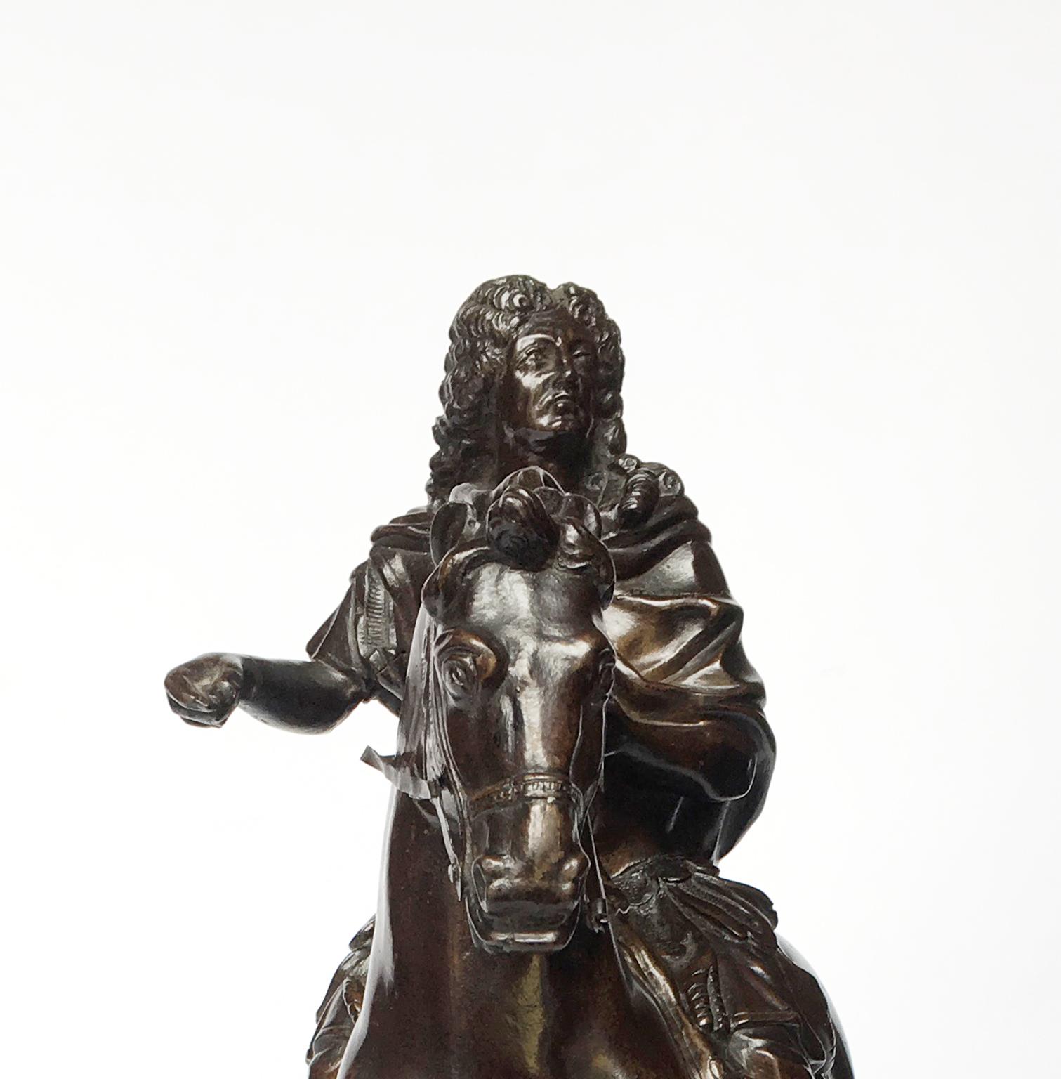 French Iron Sculpture of Louis XIV on Horseback, circa 1880 10