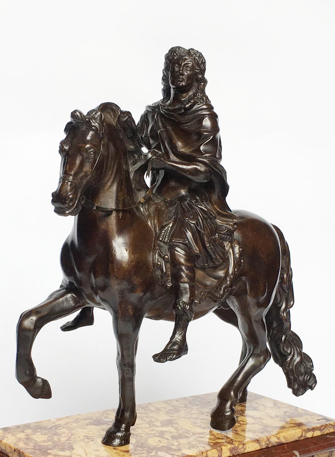 French Iron Sculpture of Louis XIV on Horseback, circa 1880 11