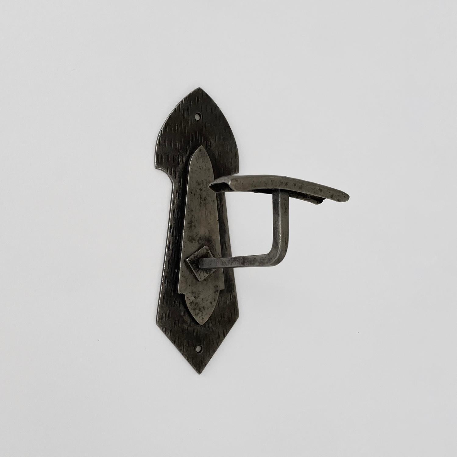 French Iron Shield Single Wall Hook For Sale 2