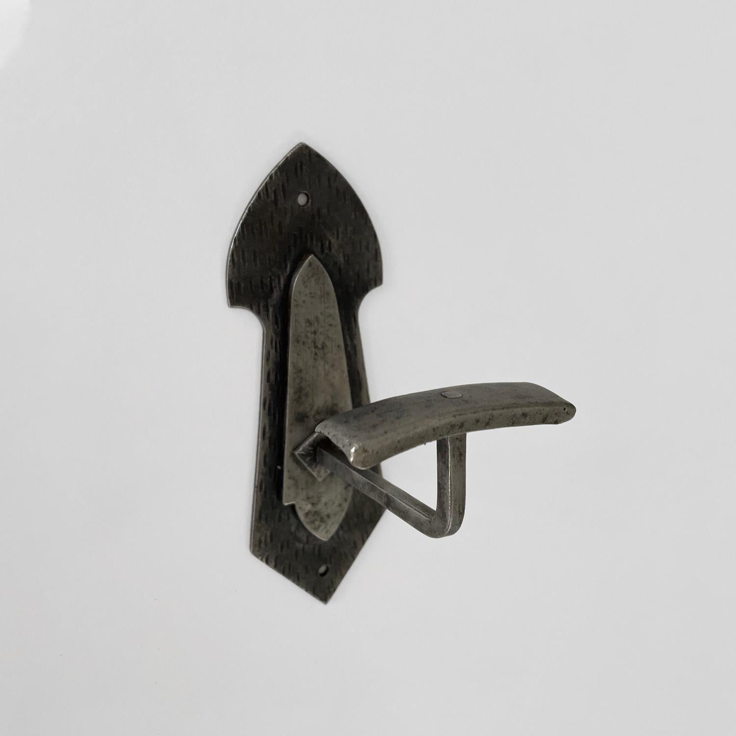 French Iron Shield Single Wall Hook For Sale 3
