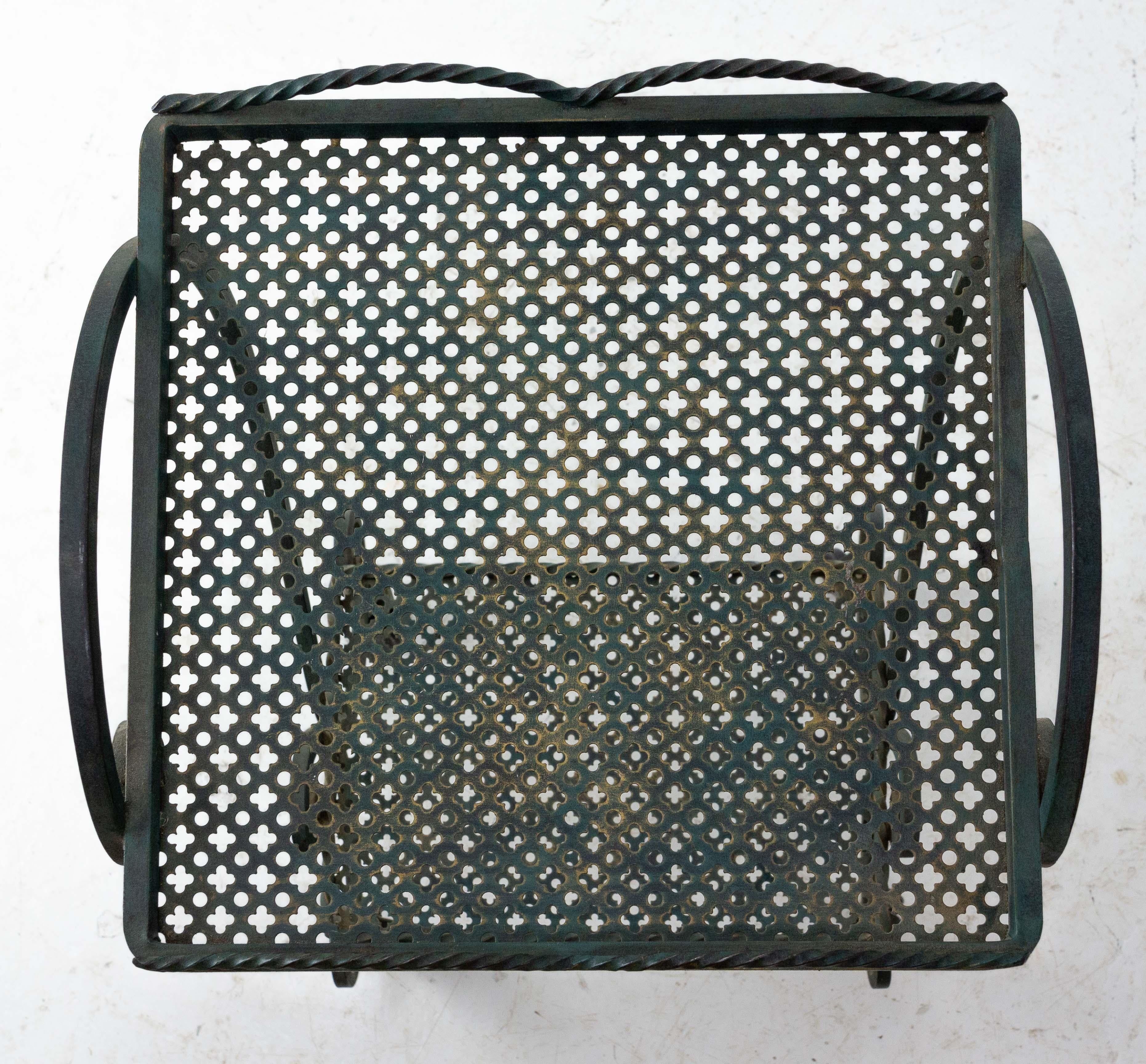 Beistelltisch/Konsolentisch/-Beistelltisch/-Beistelltisch/-Sofa aus Eisen mit Rädern, 1960 im Angebot 1