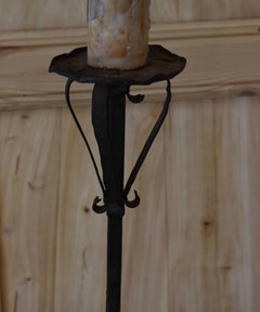 French Iron Torchiere Floor Lamp