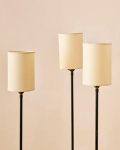 French Iron Tri Neck Floor Lamp c. 1960's