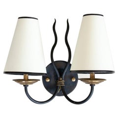French Iron Two-Arm Sconce