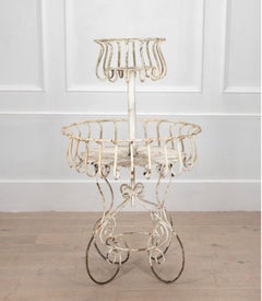 French Iron Two Tiered Plant Stand