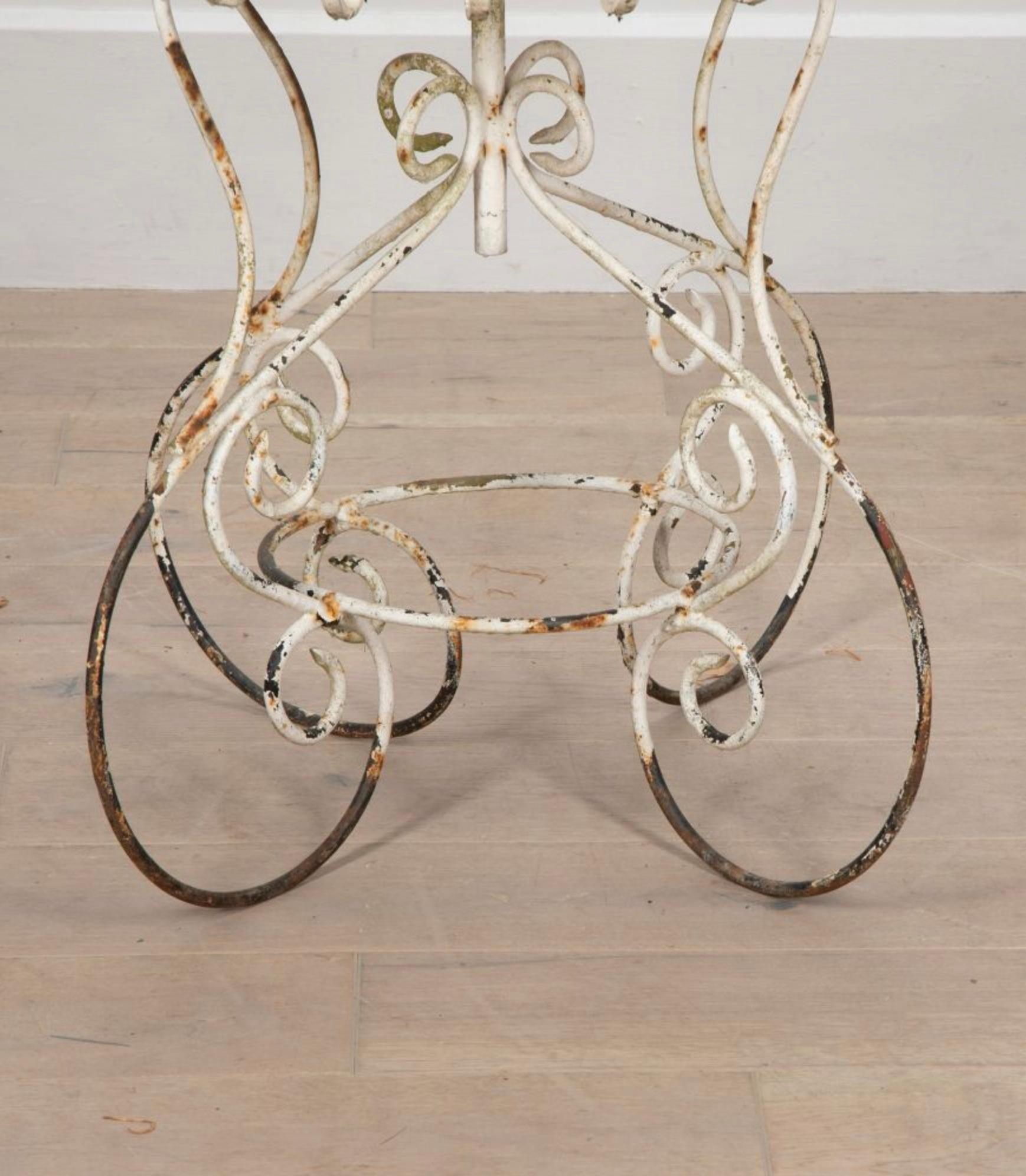 French Iron Two Tiered Plant Stand For Sale 3