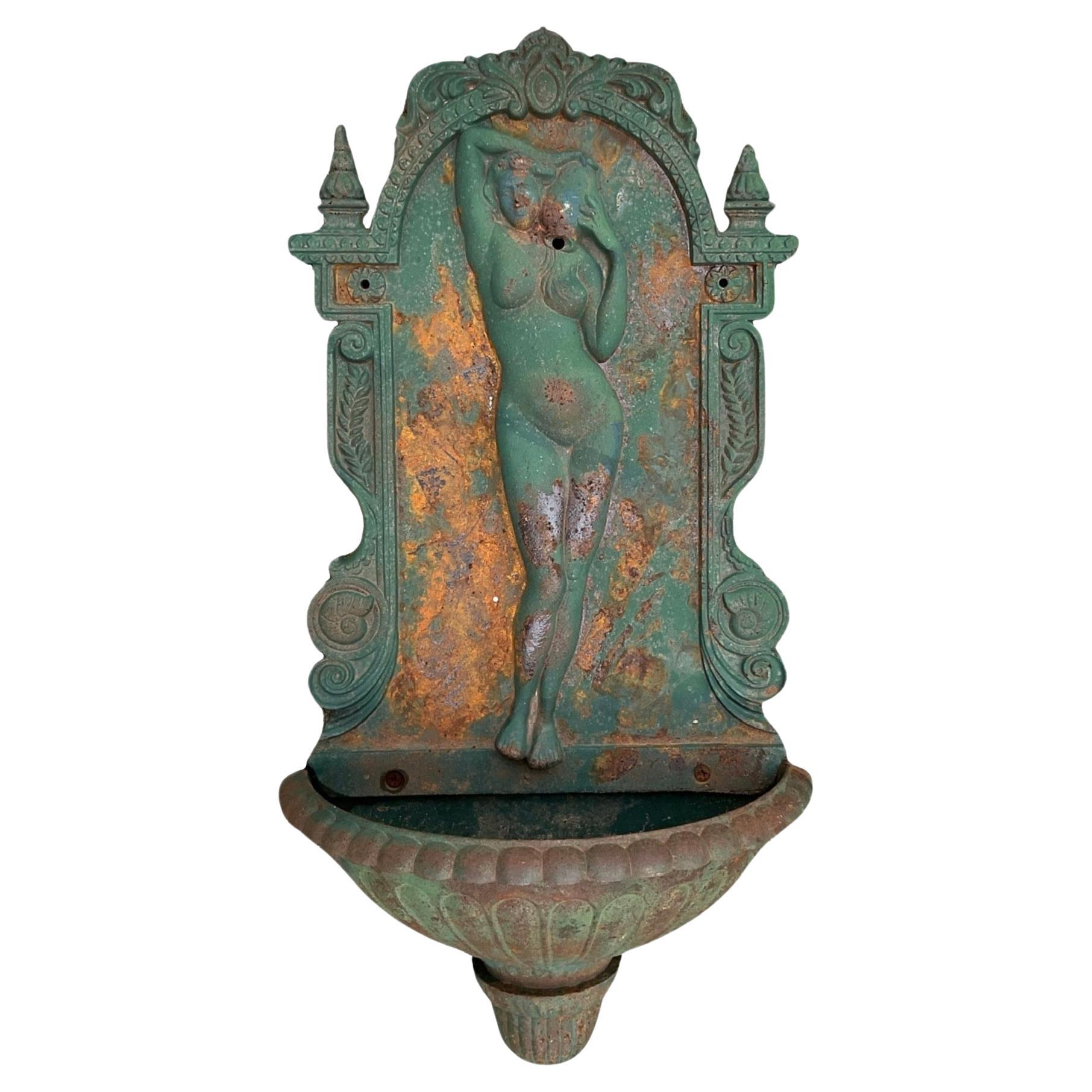 French Iron Wall Fountain For Sale