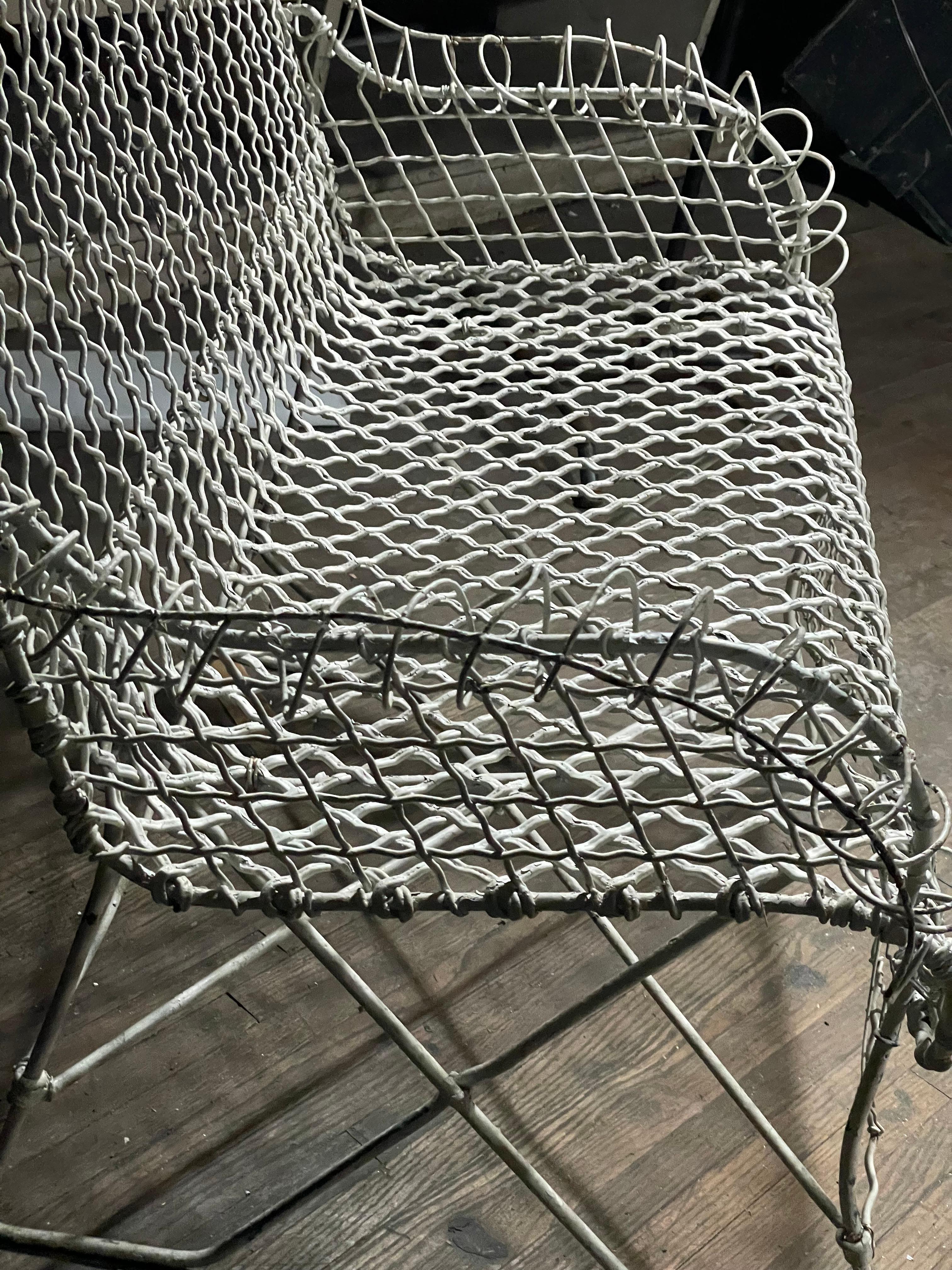 French Iron Wire Two Seat Garden Bench Settee Loveseat  For Sale 10