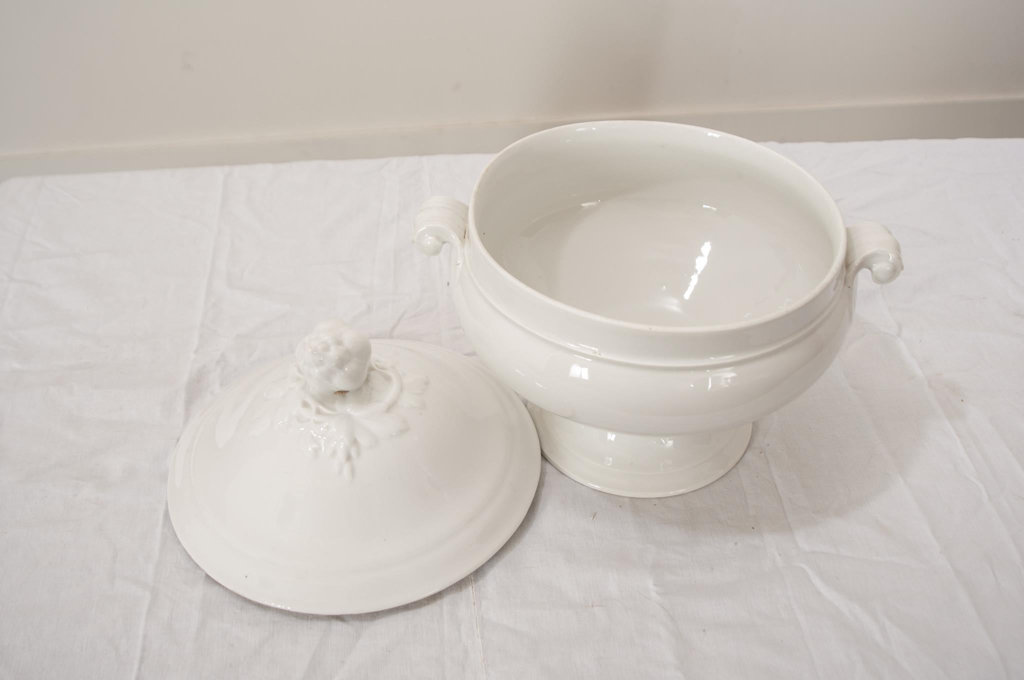 French Provincial French Ironstone Lidded Tureen