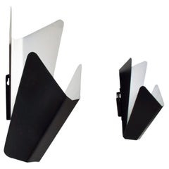 Paire d'appliques murales en métal noir Pablo Romo Designs