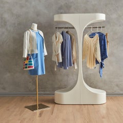 French Ivory Fiberglass Coat Rack by Valerique Douebrovinskes, 1973