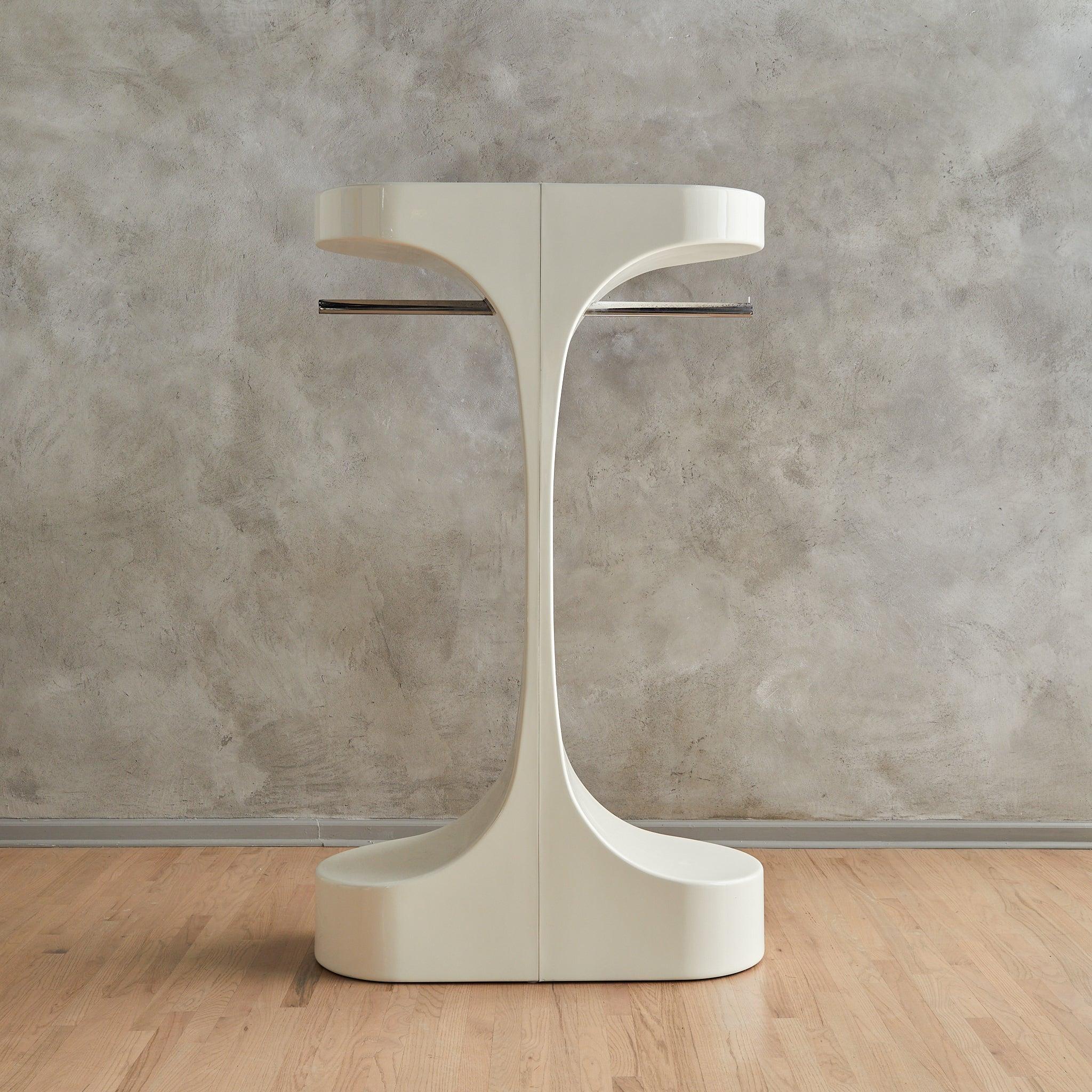 French Ivory Fiberglass Coat Rack by Valerique Douebrovinskes, 1973 Moderno en venta