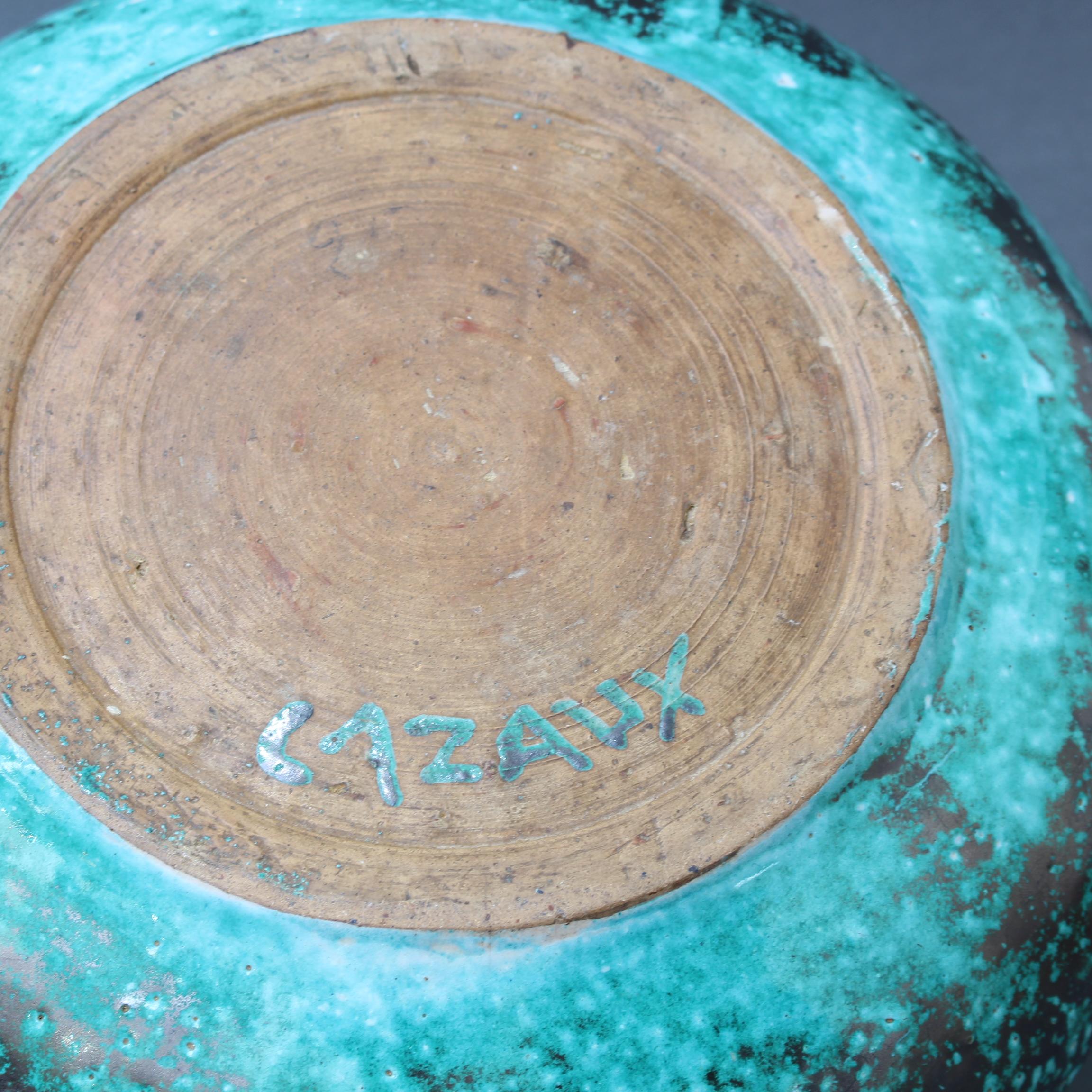 French Iznik-Inspired Ceramic Bowl by Édouard Cazaux, circa 1930s 7