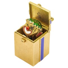 French Jack in a Box Pendant, Gold, Circa 1950