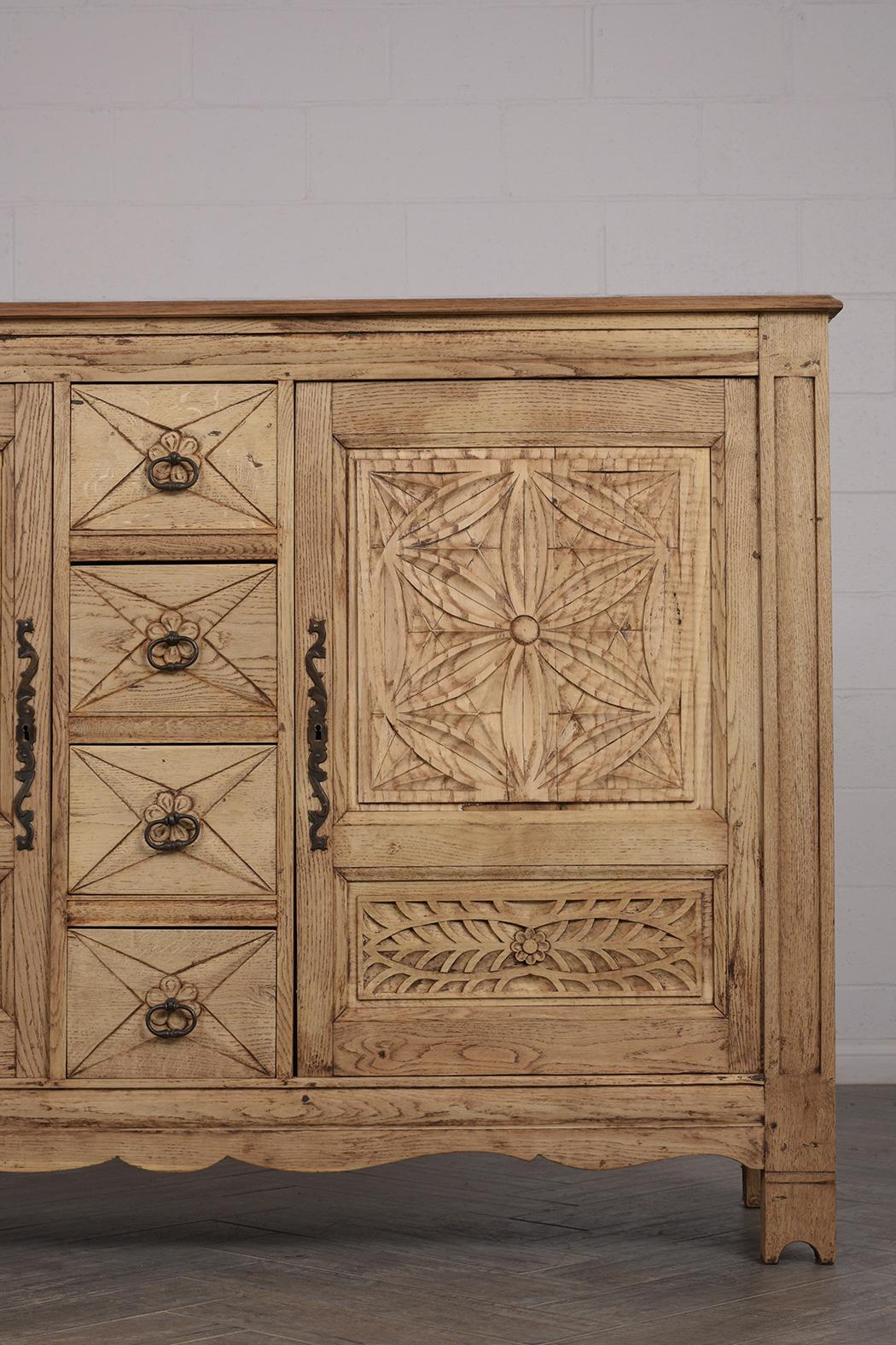 Polished French Jacobian Style Bleached Buffet