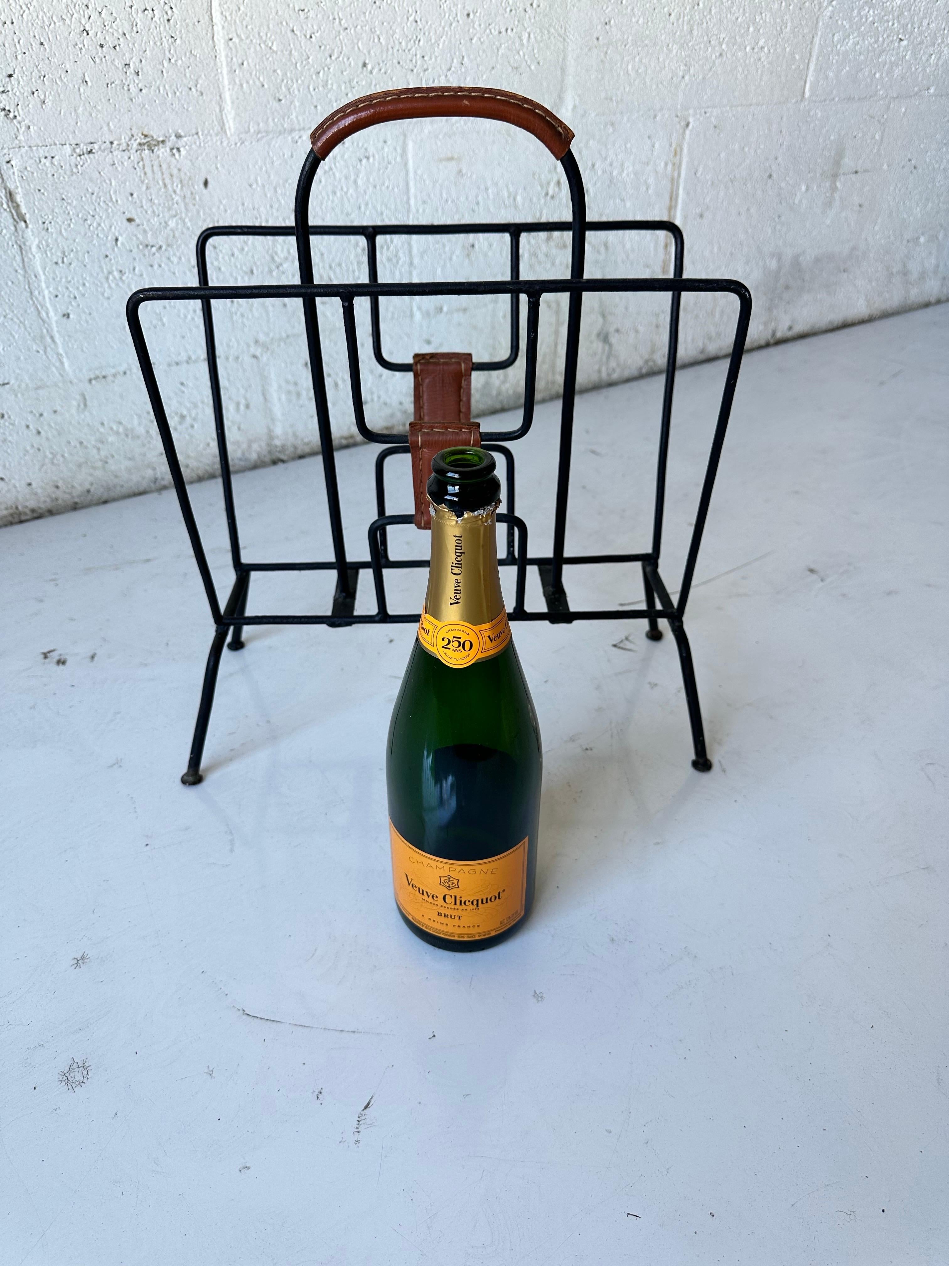 French Jacques Adnet Magazine Rack For Sale 3