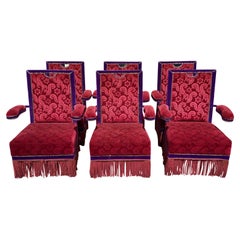 Fauteuils club français Costes de l'hôtel Jacques Garcia - Lot de 6