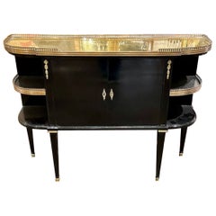 French Jansen Black Lacquered Server