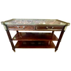 French Jansen Design Mahogany Serving Table