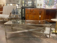 French Jansen Manner Steel Coffee Table