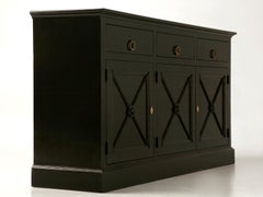 French Jansen Style Black Buffet Handcrafted in Our Workshop in Any Dimension